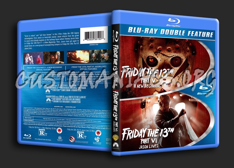 Friday the 13th Part V and Friday the 13th Part VI blu-ray cover