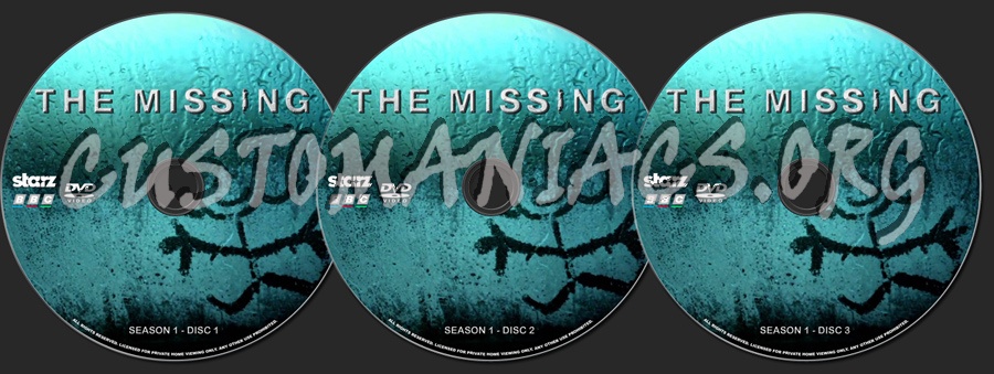The Missing Season 1 dvd label