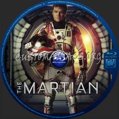 The Martian blu-ray label