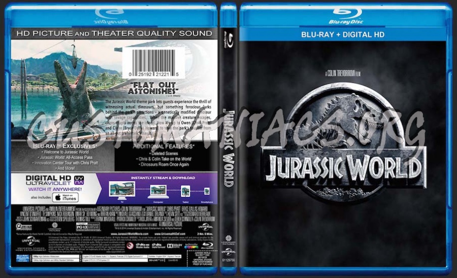 Jurassic World blu-ray cover