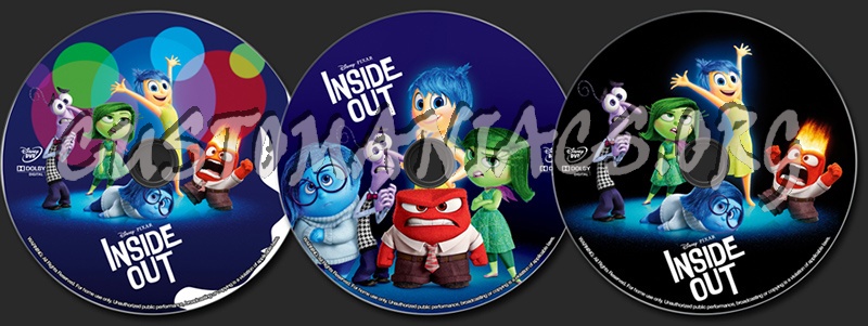 Inside Out (2015) dvd label