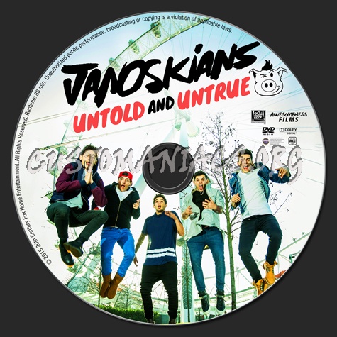 Janoskians: Untold and Untrue dvd label