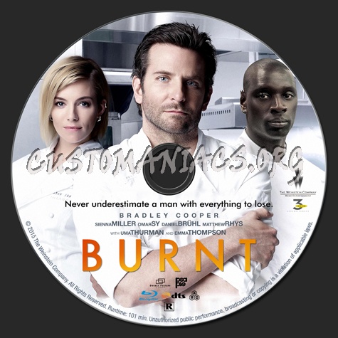 Burnt blu-ray label