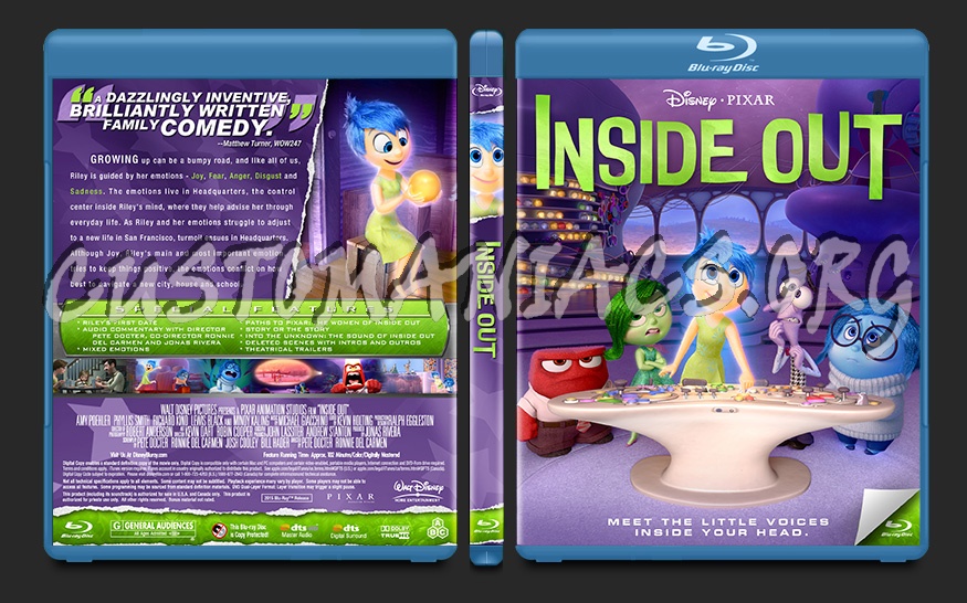 Inside Out blu-ray cover - DVD Covers & Labels by Customaniacs, id ...