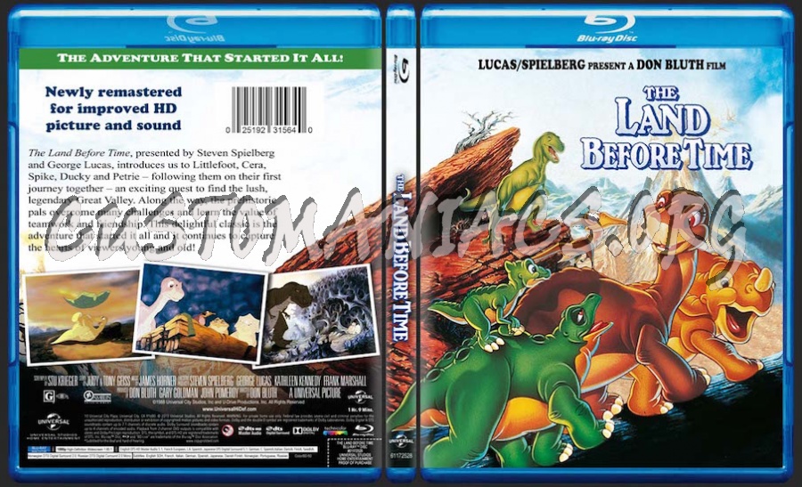 The Land Before Time blu-ray cover