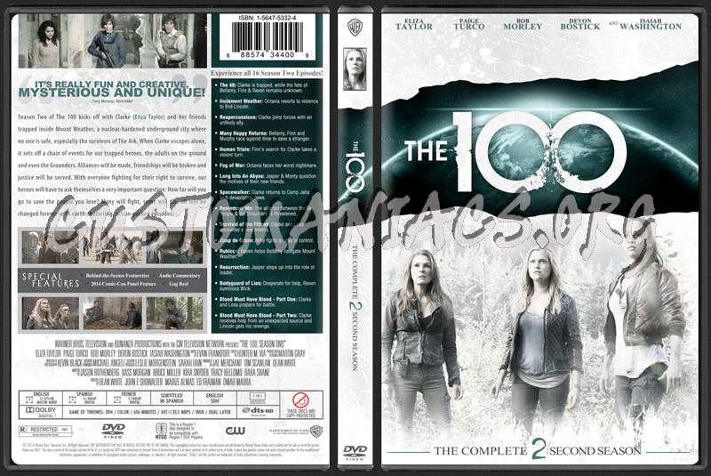 The 100 Season 2 dvd cover