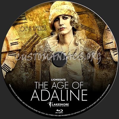 The Age of Adaline blu-ray label