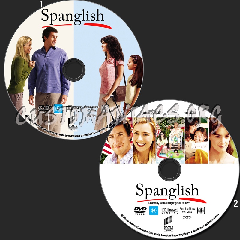 Spanglish dvd label