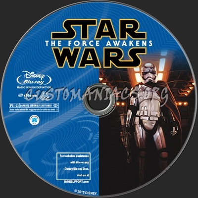 Star Wars -The Force Awakens blu-ray label