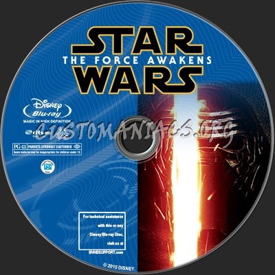 Star Wars - The Force Awakens blu-ray label