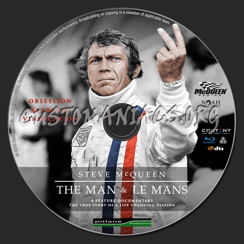 Steve McQueen: The Man & Le Mans blu-ray label