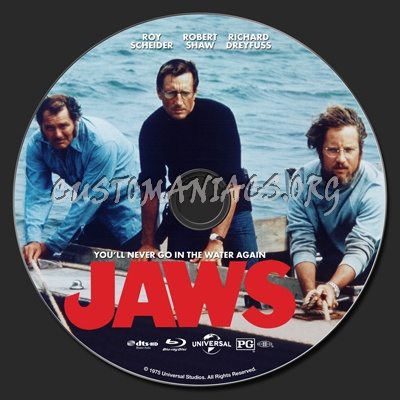 Jaws (1975) blu-ray label