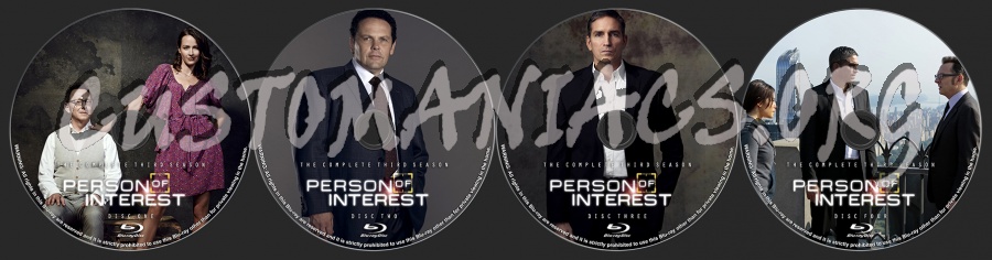 Person of Interest: Season Three blu-ray label