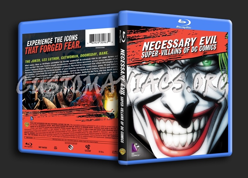 Necessary Evil Super-Villains of DC Comics blu-ray cover