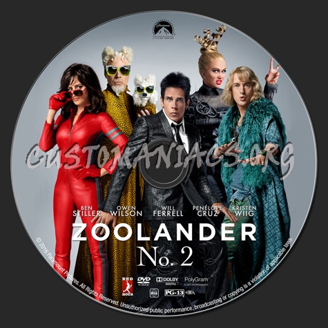 Zoolander 2 dvd label