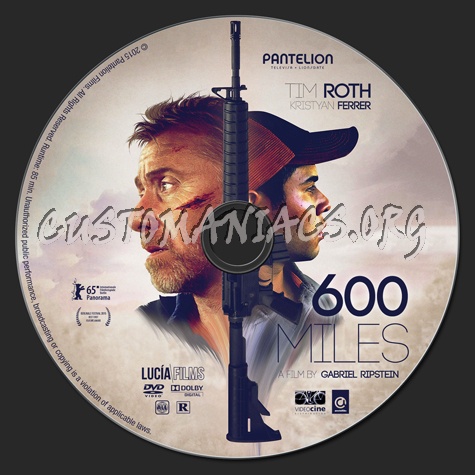 600 Miles dvd label