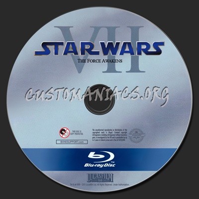 Star Wars: The Force Awakens (Episode VII) blu-ray label