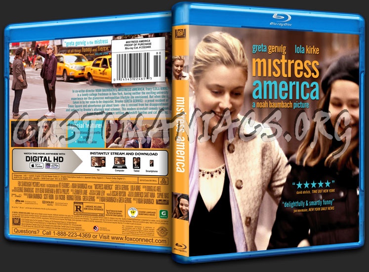 Mistress America blu-ray cover