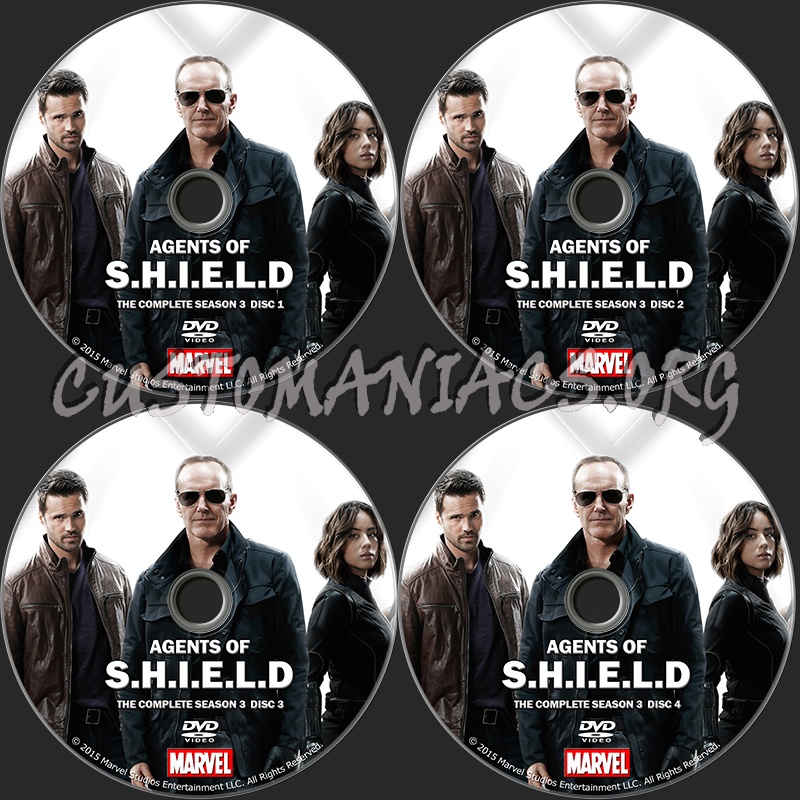 Marvels Agents of Shield Season 3 dvd label