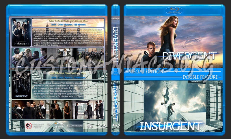 Divergent / Insurgent Double Feature blu-ray cover