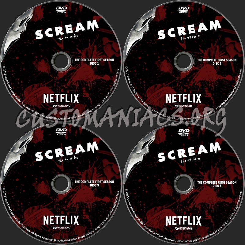 Scream The Complete First Season dvd label