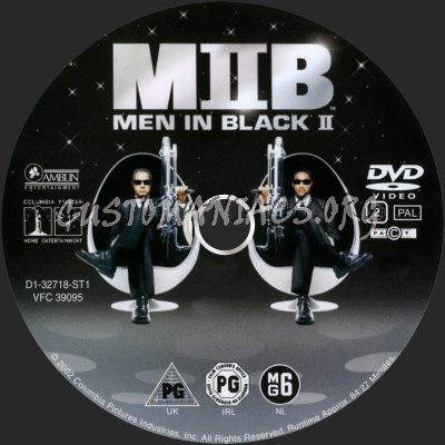 Men In Black II dvd label