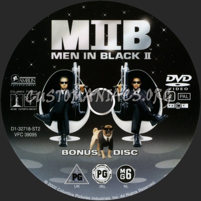 Men In Black II dvd label