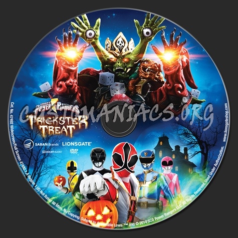 Power Rangers Trickster Treat dvd label