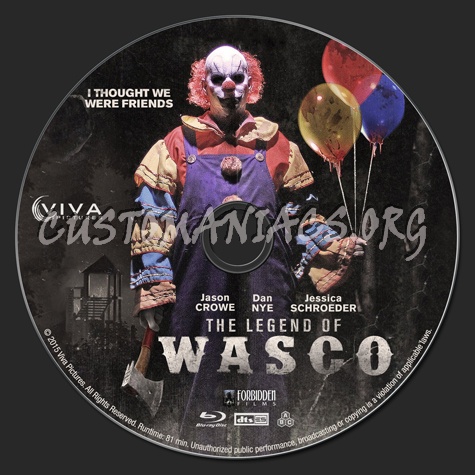 The Legend of Wasco blu-ray label