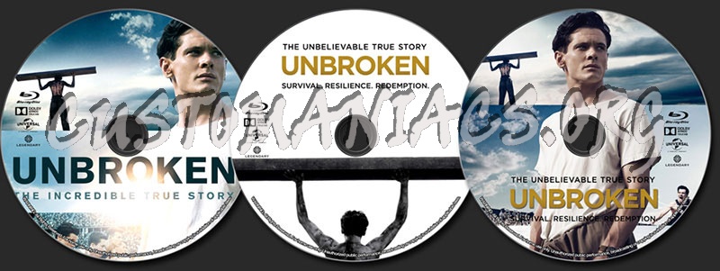 Unbroken (2014) blu-ray label