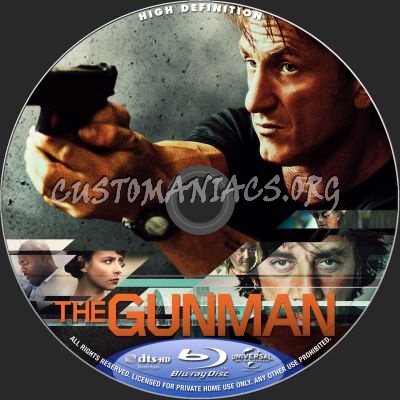 The Gunman blu-ray label