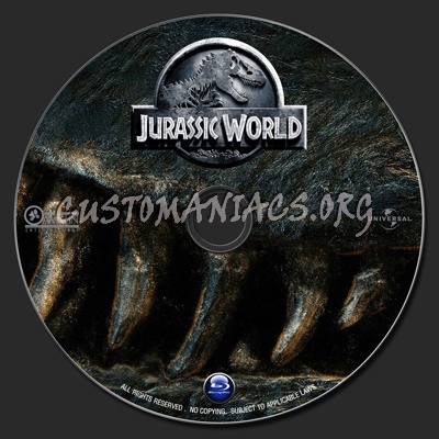 Jurassic World blu-ray label