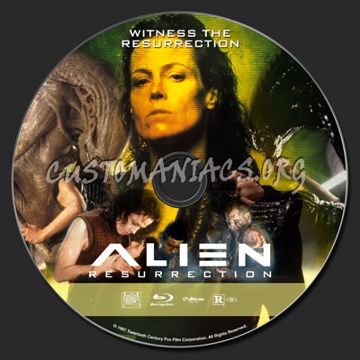 Alien Resurrection blu-ray label