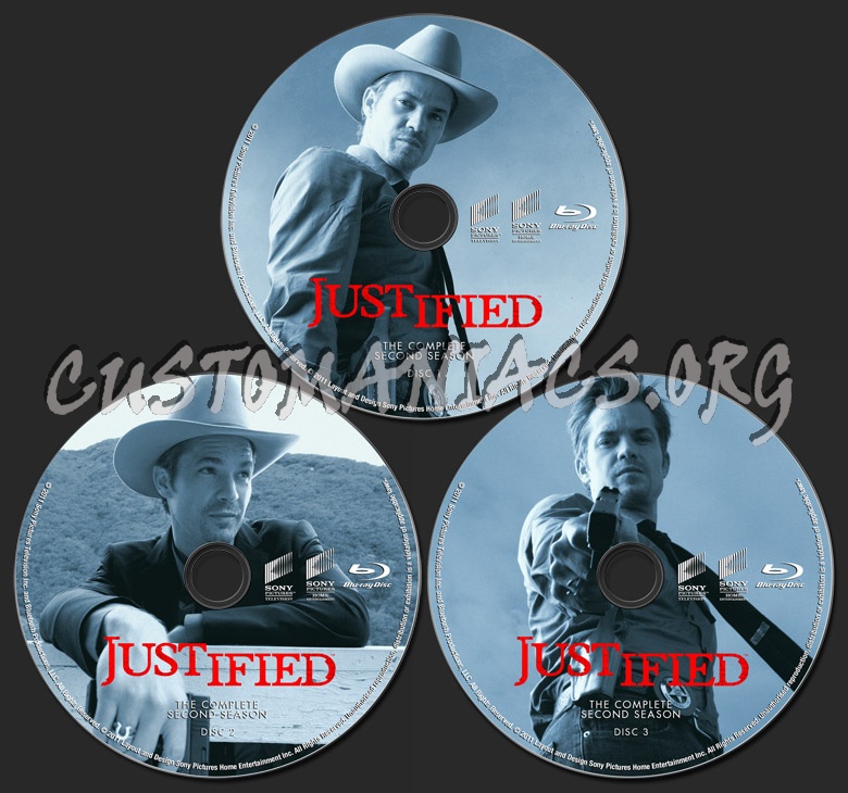 Justified Season 2 blu-ray label