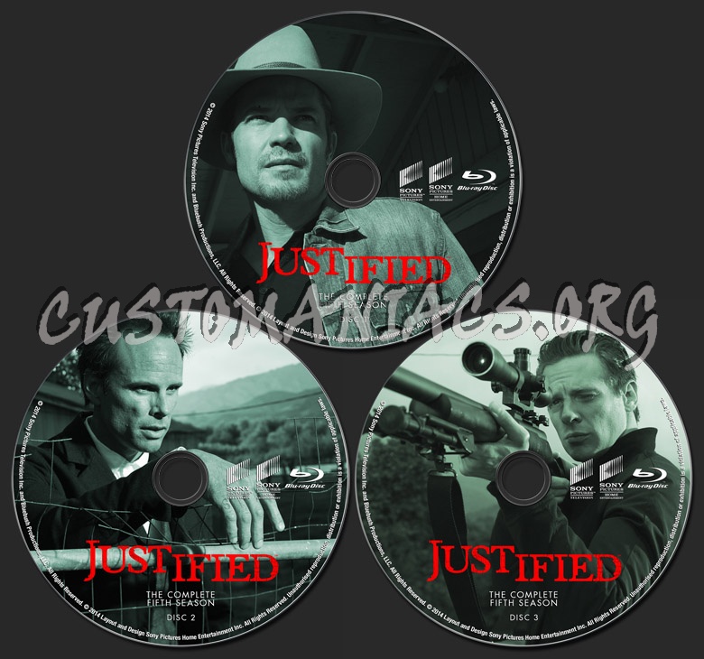 Justified Season 5 blu-ray label