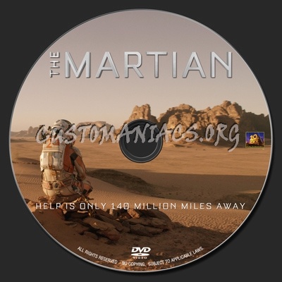 Martian, The (2015) dvd label