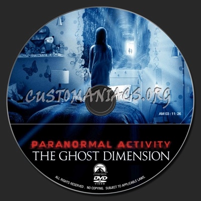 Paranormal Activity : The Ghost Dimension (2015) dvd label