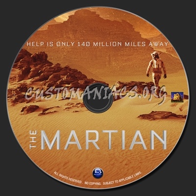 Martian, The (2015) blu-ray label