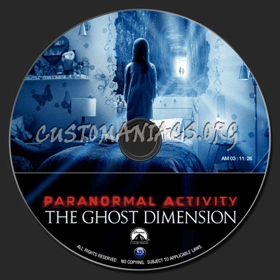 Paranormal Activity : The Ghost Dimension (2015) blu-ray label