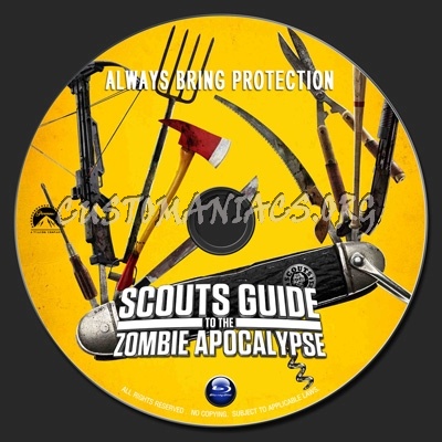 Scouts Guide To The Zombie Apocalypse (2015) blu-ray label