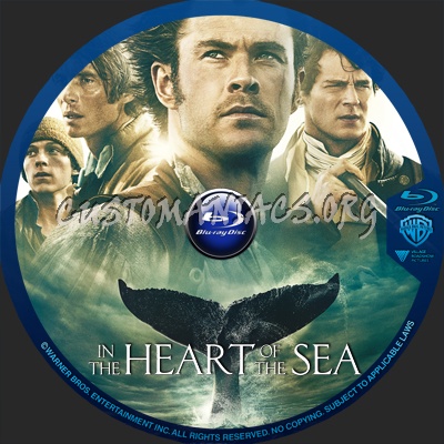 In the Heart of the Sea blu-ray label