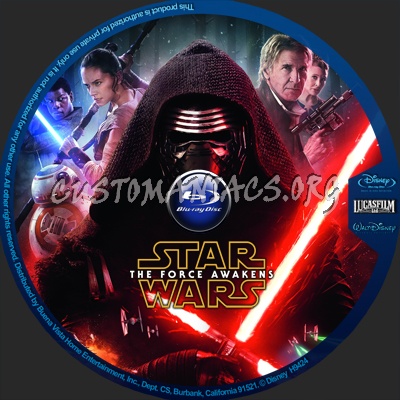 Star Wars  Episode VII - The Force Awakens blu-ray label