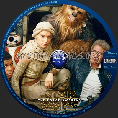 Star Wars  Episode VII - The Force Awakens blu-ray label