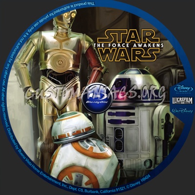 Star Wars  Episode VII - The Force Awakens blu-ray label