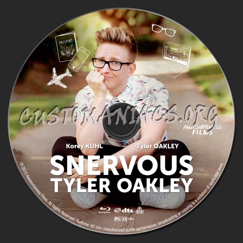 Snervous Tyler Oakley blu-ray label