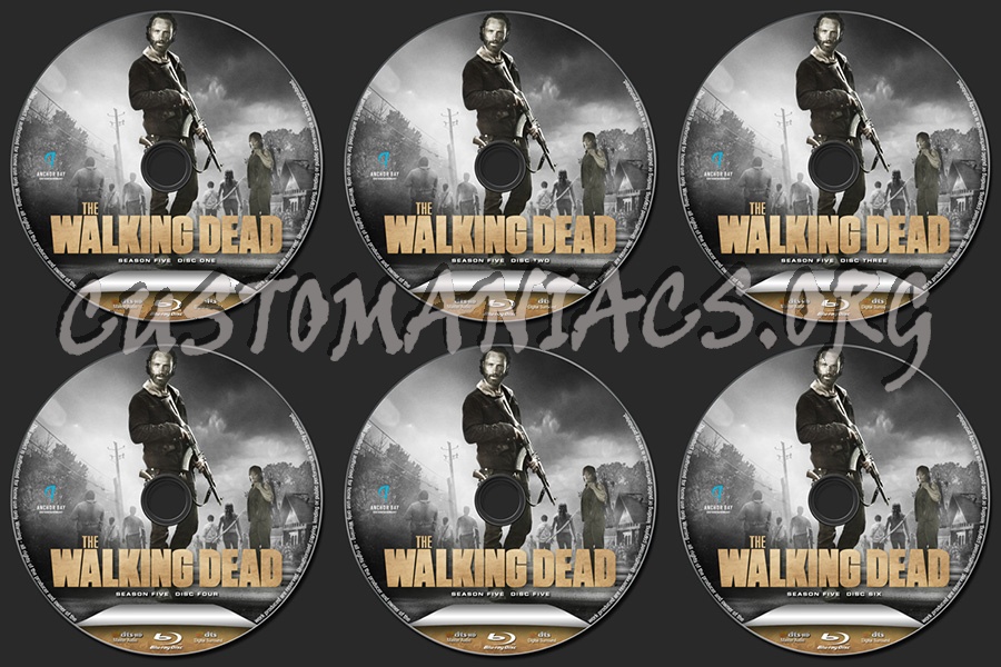 The Walking Dead Season 5 blu-ray label