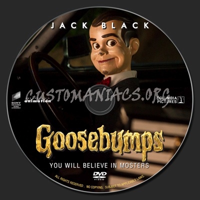 Goosebumps (2015) dvd label