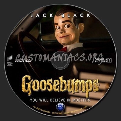 Goosebumps (2015) blu-ray label