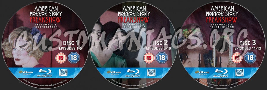 American Horror Story: Freakshow (Season 4) blu-ray label