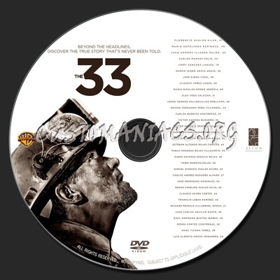 The 33 (2015) dvd label